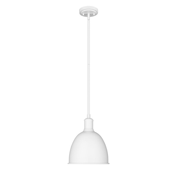 Z-Lite Sawyer 1 Light Pendant, Satin White & Satin White 4500P8-SW - main